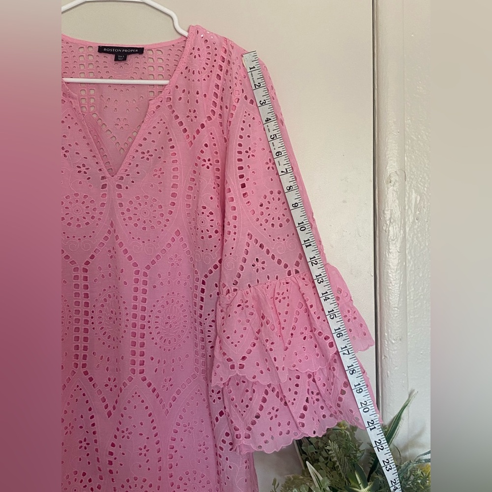 Boston Proper Pink Eyelet Dress‎ - Picture 8 of 12